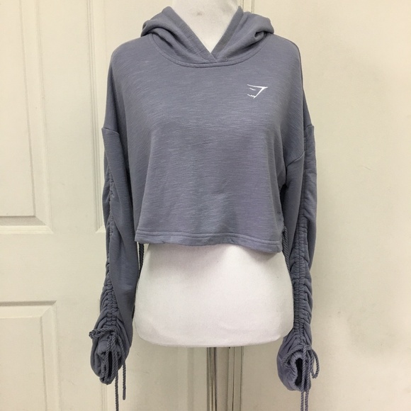 Gymshark Crop Hoodie Sweatshirt Jacket Size Small - Picture 1 of 15